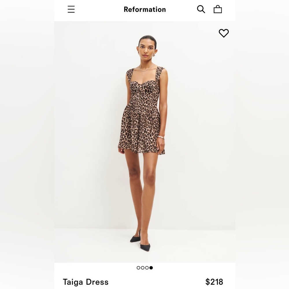 Reformation Taiga Dress in pattern Leo (New w tags!)